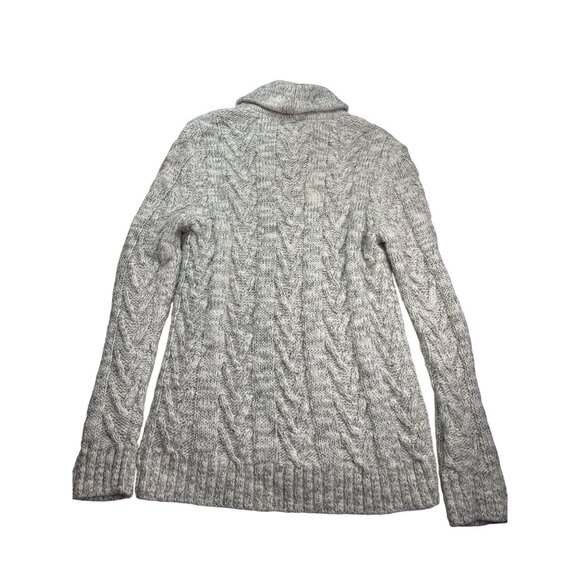 Express Womens Chunky Knit Sweater Size M Shawl Collar Acrylic Wool Alpaca Blend - Picture 4 of 7